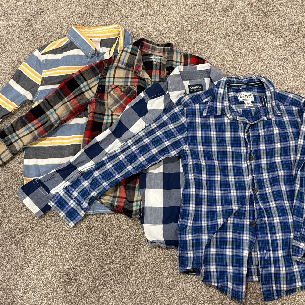 Boys 5/6 Shirt Bundle Lot 4 Pc Gymboree OshKosh Arizona The Children’s Place